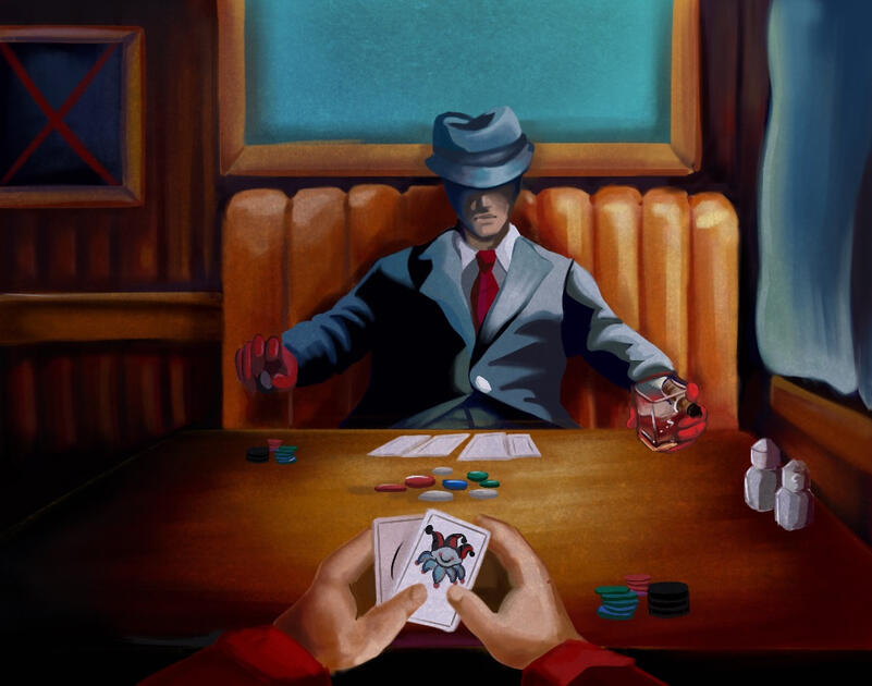 Heart of the Cards (Oil on Canvas)